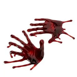 Spirit Halloween Bloody Hand Drips Window Clings