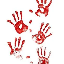Spirit Halloween Floor Gore Bloody Human Handprints Decoration