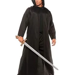 Spirit Halloween Adult Black Hooded Cloak