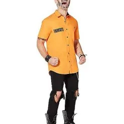 Spirit Halloween Arkham Inmate Work Shirt - Suicide Squad -Costume Decor Hub 01324516 d