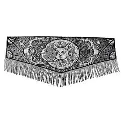 Spirit Halloween Vintage Tarot Mantel Scarf