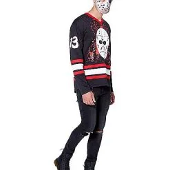 Spirit Halloween Jason Voorhees Hockey Jersey - Friday The 13th -Costume Decor Hub 01405588 d