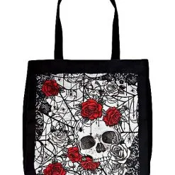Spirit Halloween Skull And Roses Tote Bag