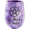 Spirit Halloween Pentagram Stemless Wine Glass - 22 Oz.