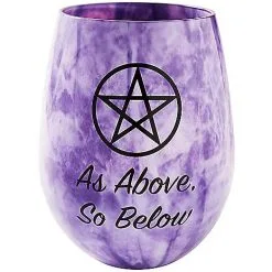 Spirit Halloween Pentagram Stemless Wine Glass - 22 Oz.