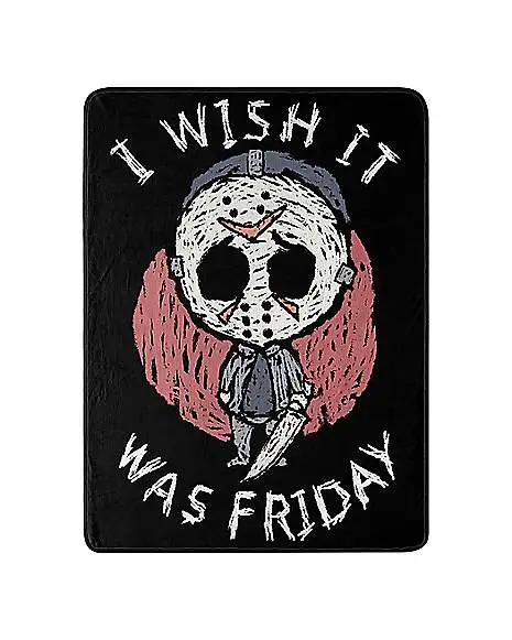 Spirit Halloween I Wish It Was Friday Fleece Blanket - Friday The 13th 1 Spirit Halloween I Wish It Was Friday Fleece Blanket - Friday The 13th