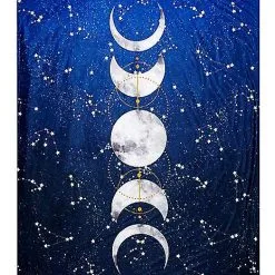 Spirit Halloween Tarot Moonphase Fleece Blanket