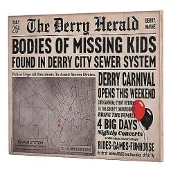 Spirit Halloween Derry Herald Newspaper Sign - It -Costume Decor Hub 01455948 c