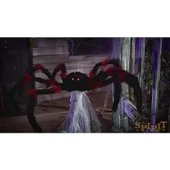Spirit Halloween 21 Inch LED Red And Black Jumping Spider Animatronic -Costume Decor Hub 01463447 AVS