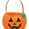 Spirit Halloween Light-Up Pumpkin Plush Treat Bucket