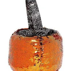 Spirit Halloween Reversible Sequin Plush Treat Bucket -Costume Decor Hub 01466754 d