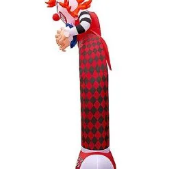 Spirit Halloween 12 Ft LED Scary Clown Archway Inflatable Decoration -Costume Decor Hub 01476605 d