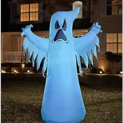 Spirit Halloween 8 Ft LED Ghost Inflatable Decoration