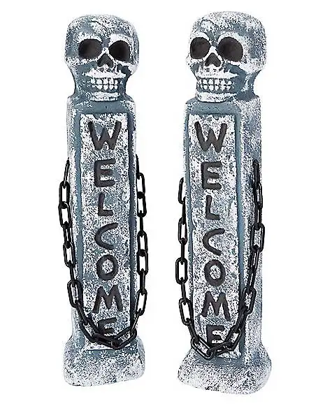 Spirit Halloween 21 Inch Welcome Tombstone Pillars 1 Spirit Halloween 21 Inch Welcome Tombstone Pillars