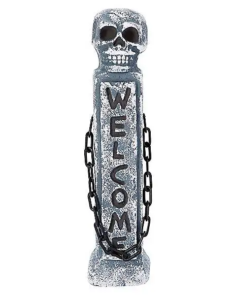 Spirit Halloween 21 Inch Welcome Tombstone Pillars 2 Spirit Halloween 21 Inch Welcome Tombstone Pillars - Image 2