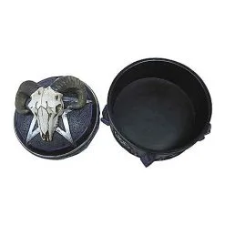 Spirit Halloween Mystical Arts Ram Skull Trinket Box -Costume Decor Hub 01498252 d