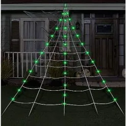 Spirit Halloween 10 Ft. Light Up Green Spider Web