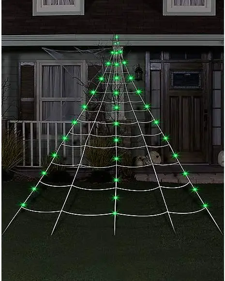 Spirit Halloween 10 Ft. Light Up Green Spider Web 1 Spirit Halloween 10 Ft. Light Up Green Spider Web