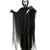 Spirit Halloween 5 Ft Light-Up Ghost Face Hanging Prop - Decorations