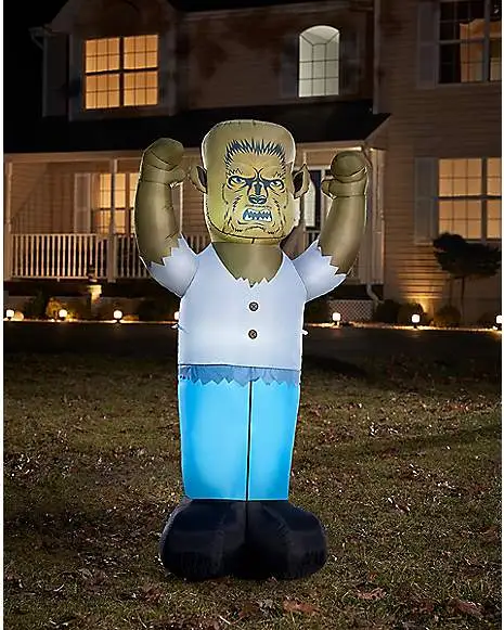 Spirit Halloween 8 Ft Light-Up Wolfman Inflatable Decoration 1 Spirit Halloween 8 Ft Light-Up Wolfman Inflatable Decoration