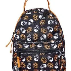 Spirit Halloween Skull And Pumpkin Mini Backpack