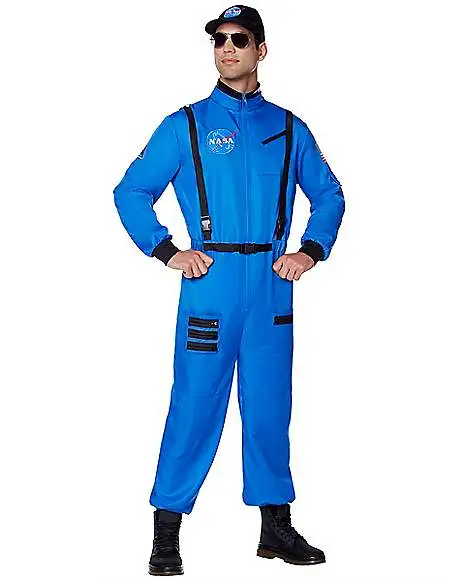 Spirit Halloween Adult Blue NASA Jumpsuit Costume 1 Spirit Halloween Adult Blue NASA Jumpsuit Costume