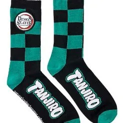 Spirit Halloween Tanjiro Kamado Crew Socks - Demon Slayer