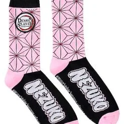 Spirit Halloween Nezuko Kamado Crew Socks - Demon Slayer