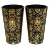Spirit Halloween Gothic Noir Skull Glass Set 2 Pack - 16 Oz.
