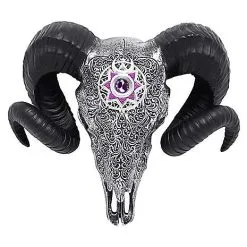 Spirit Halloween Mystical Arts Ram Head Sign
