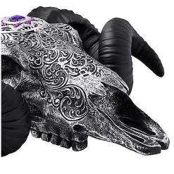 Spirit Halloween Mystical Arts Ram Head Sign -Costume Decor Hub 01564475 c