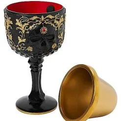 Spirit Halloween Gothic Noir Skull Goblet -Costume Decor Hub 01564483 d
