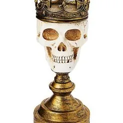 Spirit Halloween Crowned Skull Candle Holder