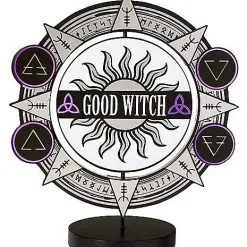 Spirit Halloween Spinning Bad Witch Good Witch Tabletop Sign