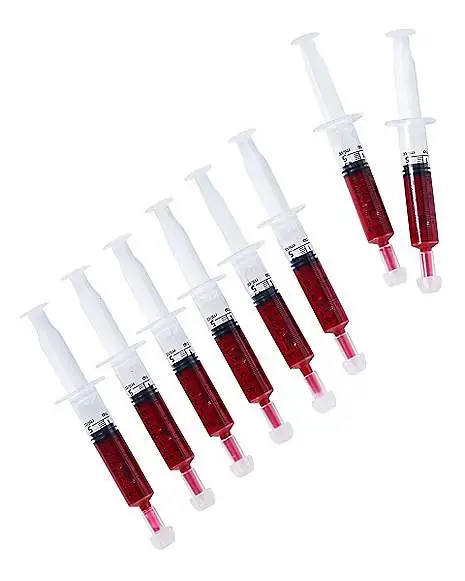Spirit Halloween Blood Slime Syringes - 8 Pack 2 Spirit Halloween Blood Slime Syringes - 8 Pack - Image 2