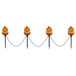 Spirit Halloween Light-Up LED Jack-O-Lantern Pathway Markers -Costume Decor Hub 01573914 e