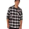 Spirit Halloween Adult Ghost Face Flannel Shirt