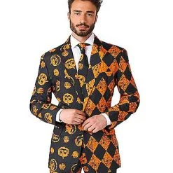 Spirit Halloween Adult Distressed Pumpkin Party Suit