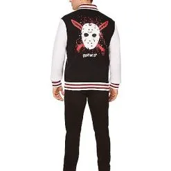 Spirit Halloween Adult Jason Voorhees Varsity Jacket - Friday The 13th -Costume Decor Hub 01587211 c