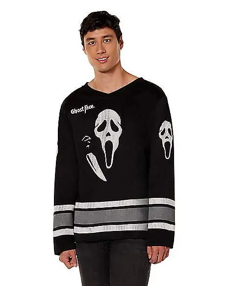 Spirit Halloween Adult Ghost Face Jersey 1 Spirit Halloween Adult Ghost Face Jersey