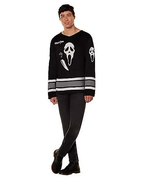 Spirit Halloween Adult Ghost Face Jersey 3 Spirit Halloween Adult Ghost Face Jersey - Image 3