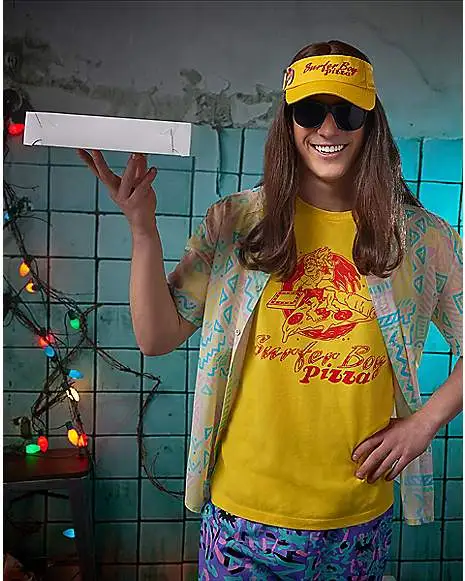 Spirit Halloween Adult Surfer Boy Pizza T Shirt - Stranger Things 2 Spirit Halloween Adult Surfer Boy Pizza T Shirt - Stranger Things - Image 2