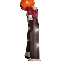 Spirit Halloween 12 Ft Light-Up Pumpkin Scarecrow Inflatable Archway -Costume Decor Hub 01602218 d