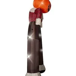 Spirit Halloween 12 Ft Light-Up Pumpkin Scarecrow Inflatable Archway -Costume Decor Hub 01602218 e