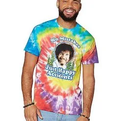 Spirit Halloween Happy Accidents Tie Dye Bob Ross T Shirt