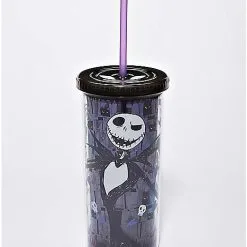Spirit Halloween Jack Skellington Skull And Heart Cup With Straw 20 Oz. - The Nightmare