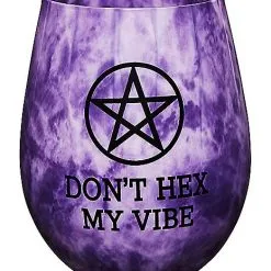 Spirit Halloween Don't Hex My Vibe Stemless Wine Glass - 22 Oz.