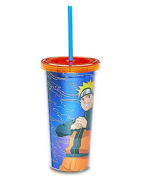 Spirit Halloween Naruto Pose Cup With Straw 20 Oz. - Naruto Shippudden 2 Spirit Halloween Naruto Pose Cup With Straw 20 Oz. - Naruto Shippudden - Image 2