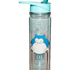 Spirit Halloween Snorlax Eat Sleep Battle Water Bottle Pokemon - 18 Oz. -Costume Decor Hub 03994084 c