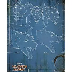 Spirit Halloween Factory Animatronic Blueprint Posters - 4 Pack -Costume Decor Hub 07639347 d